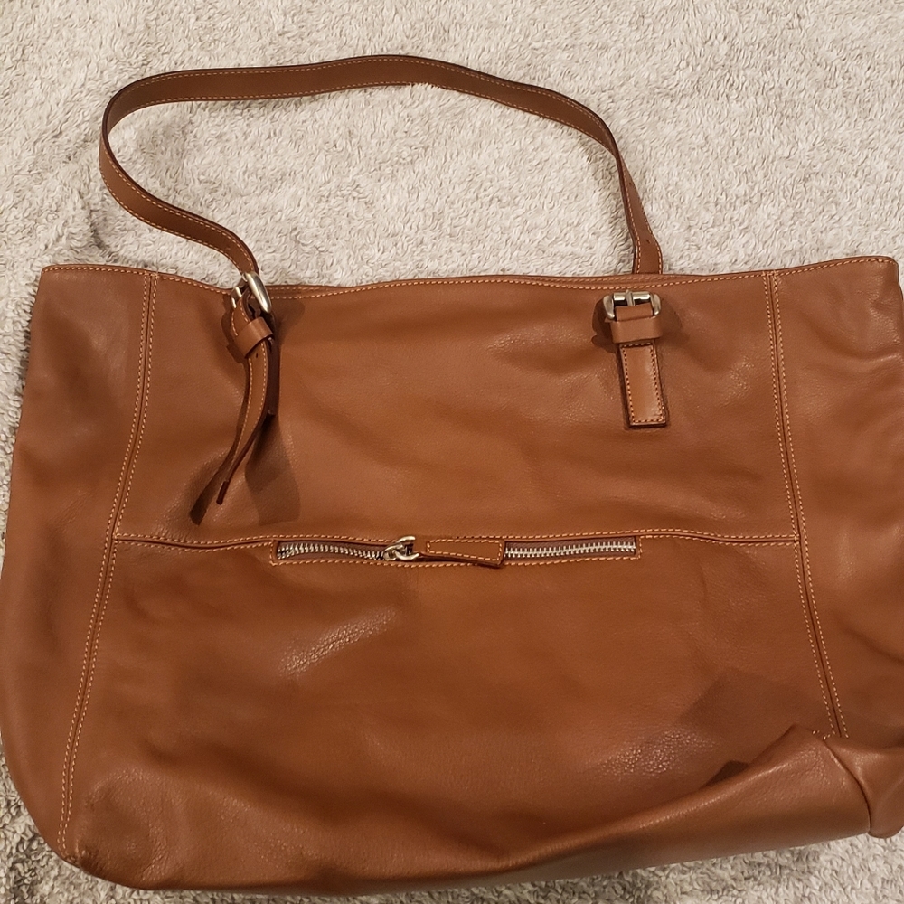 Garnet Hill 100% Leather Handbag
